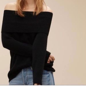 Black Wilfred Free Strapless Sweater